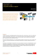 ABB Modbus AN00198 Introduction Manual preview