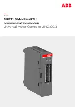 Предварительный просмотр 1 страницы ABB MRP31.0 Manual