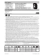 Preview for 1 page of ABB MS165 Installation Instructions Manual