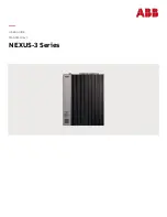 Preview for 1 page of ABB NEXUS-3 Series User Manual