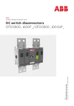 Предварительный просмотр 1 страницы ABB OTDC800-1000F Series Installation Instructions Manual