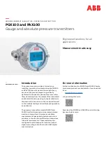 ABB PGX100 Operating	 Instruction preview