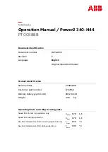 Предварительный просмотр 1 страницы ABB Power2 340-H44 Operation Manual