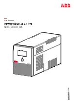 ABB PowerValue 11 LI Pro 1000 VA User Manual preview