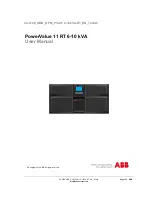 ABB PowerValue 11 RT 6 kVA User Manual preview