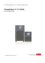 ABB PowerValue 11 T Series User Manual preview