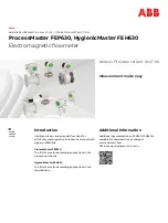 Предварительный просмотр 1 страницы ABB ProcessMaster FEP630 series Operating	 Instruction