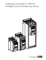 ABB PSE 105 Installation And Commissioning Manual preview