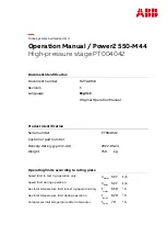 ABB PT004042 Operation Manual preview