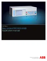 Предварительный просмотр 1 страницы ABB REC650 ANSI Applications Manual