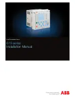 Предварительный просмотр 1 страницы ABB Relion 615 series Installation Manual