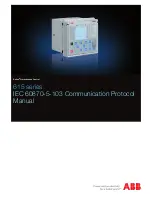 Preview for 1 page of ABB Relion 615 series Manual