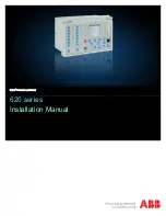 Preview for 1 page of ABB Relion 620 Series Installation Manual