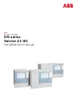 Preview for 1 page of ABB Relion 670 series Installation Manual