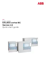 Preview for 1 page of ABB Relion 670 series Quick Start Manual