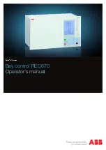 Preview for 1 page of ABB Relion REC670 Operator'S Manual