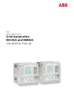 ABB Relion RER615 Installation Manual preview