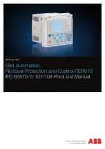 ABB Relion RER615 Manual preview