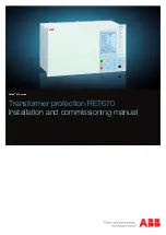 ABB RELION RET670 Installation And Commissioning Manual preview