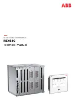 ABB RELION REX640 Technical Manual preview