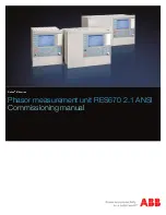 Предварительный просмотр 1 страницы ABB RES670 2.1 Commissioning Manual