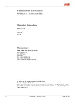 Preview for 2 page of ABB RHDE1250 Operating Instructions Manual