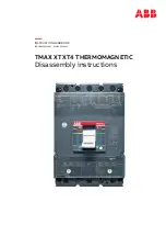 Предварительный просмотр 1 страницы ABB Sace TMAX XT XT4 ELECTRONIC Disassembly Instructions Manual