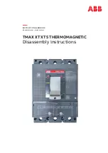 ABB Sace Tmax XT XT5 THERMOMAGNETIC Disassembly Instructions Manual предпросмотр