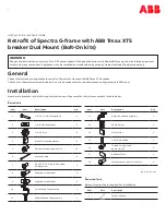 Preview for 1 page of ABB SACE Tmax XT5 Installation Instructions