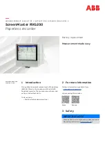 ABB ScreenMaster RVG200 Battery Replacement Procedure preview