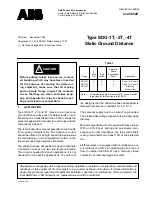 Preview for 1 page of ABB SDG-1T Instruction Leaflet