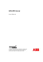 ABB SPA OPC User Manual preview