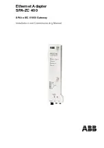 Предварительный просмотр 1 страницы ABB SPA-ZC 400 Installation And Commissioning Manual