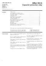 Preview for 2 page of ABB SPAJ 160 C User Manual And Technical Description