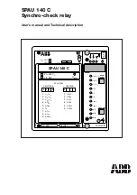 ABB SPAU 140 C User Manual And Technical Description preview