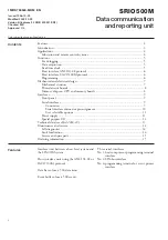 Предварительный просмотр 2 страницы ABB SRIO 500M User Manual And Technical Description