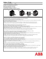 Preview for 1 page of ABB T7-T7M-X1 Servicing Instructions