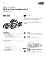 Preview for 1 page of ABB T&B Tools TBM15CR-LI Operating Instructions