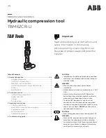Preview for 1 page of ABB T&B Tools TBM62CR-LI Operating Instructions