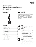 ABB T&B Tools TBM62CR-LI Operating Instructions предпросмотр