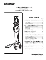 ABB Thomas & Betts Blackburn TBM62CR-LI Operating Instructions Manual preview