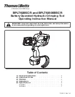 Preview for 1 page of ABB Thomas & Betts BPLT62BSCR Operating Instructions Manual