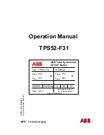 Preview for 1 page of ABB TPS52-F31 Operation Manual