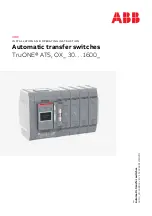 Preview for 1 page of ABB TruONE ATS Installation And Operating Instruction