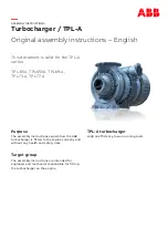 Предварительный просмотр 1 страницы ABB Turbocharger TPL-A Series Assembly Instructions Manual