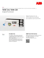 ABB TZIDC-110 Operating Instruction preview