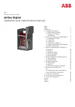 Preview for 1 page of ABB UniSec Operation And Maintenance Manual