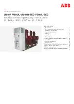 ABB VD4 Series Installation And Operating Instructions Manual предпросмотр