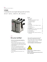ABB VD4G-25 Installation And Operating Instructions Manual preview