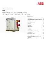 Предварительный просмотр 1 страницы ABB VM1 Installation And Service Instructions Manual